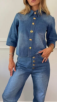 Faded Denin Button Over Shirt