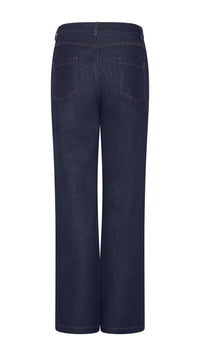 Dark Denim Button Jeans