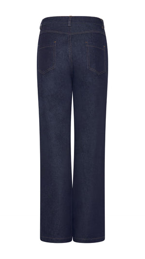 Dark Denim Button Jeans