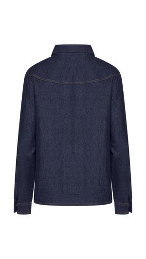 Dark Denim Button Over Shirt