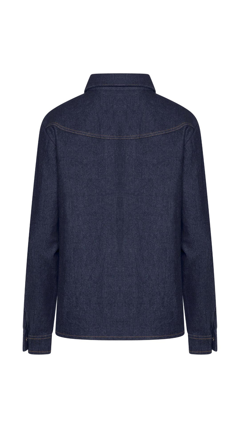 Dark Denim Button Over Shirt