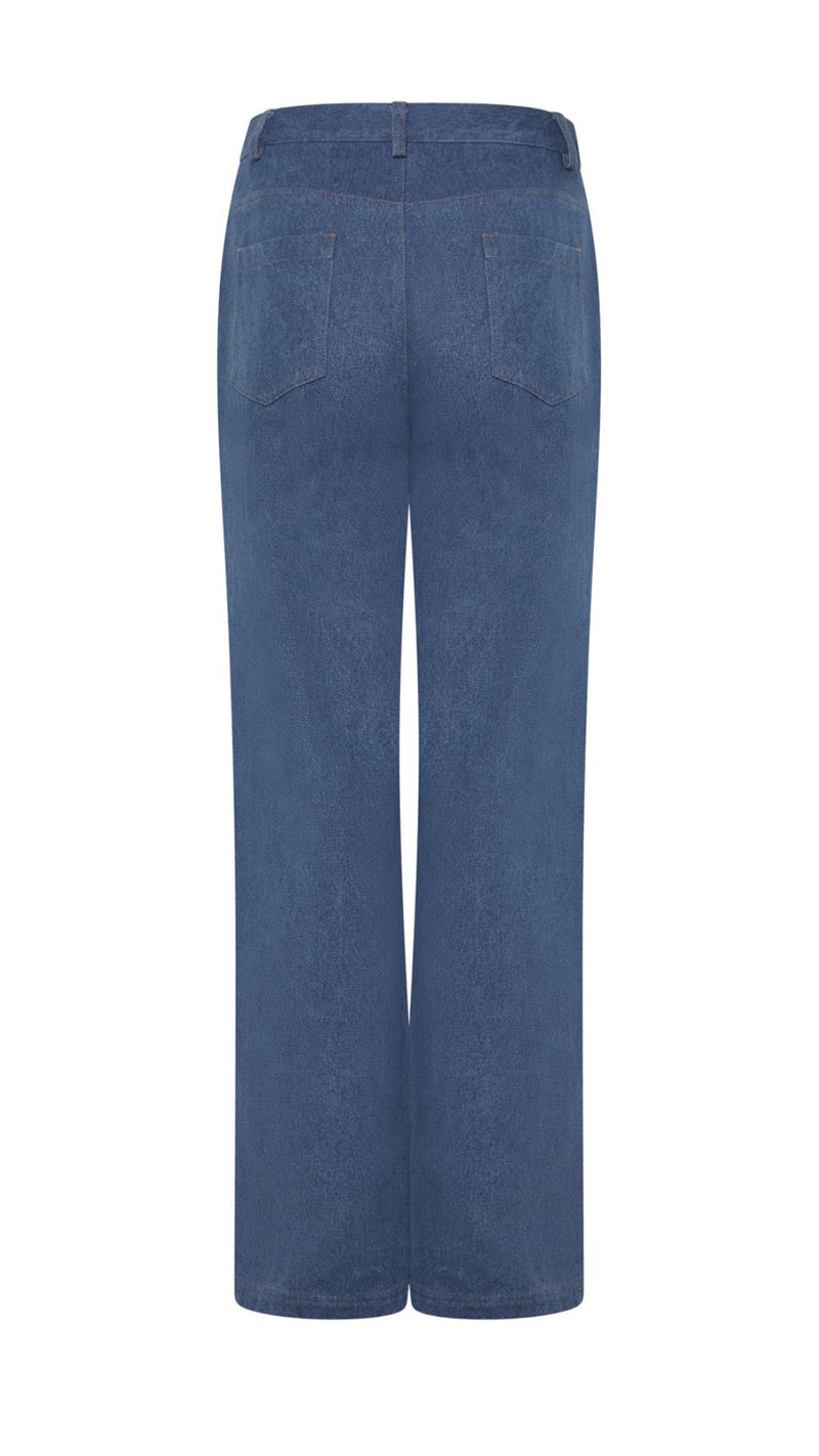 Faded Denim Button Jeans