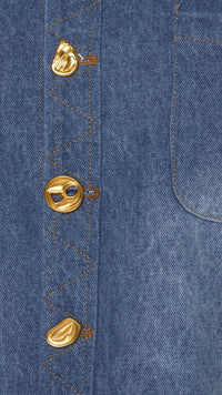 Faded Denin Button Over Shirt