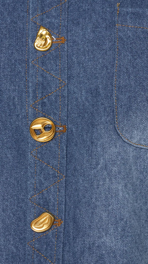 Faded Denin Button Over Shirt