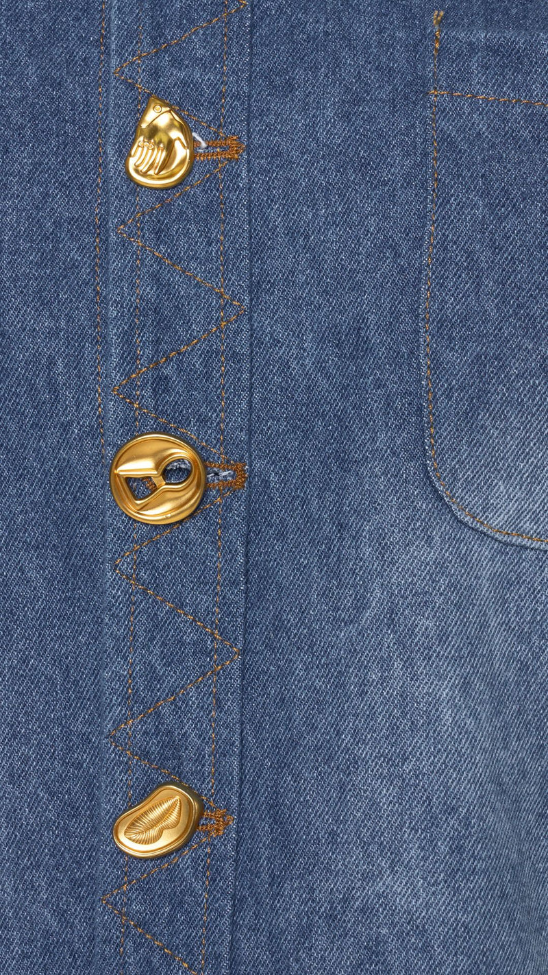 Faded Denin Button Over Shirt