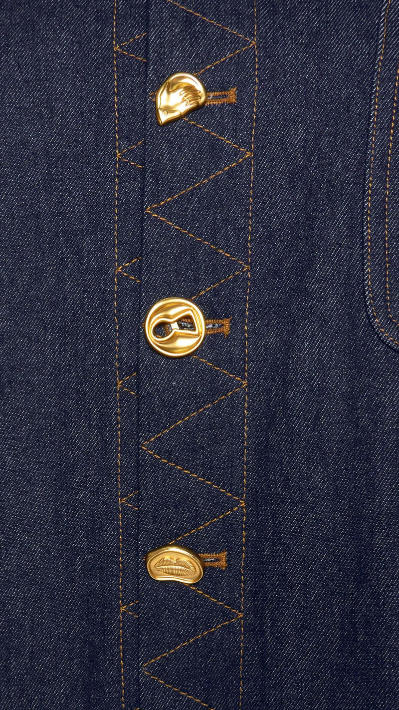 Dark Denim Button Over Shirt