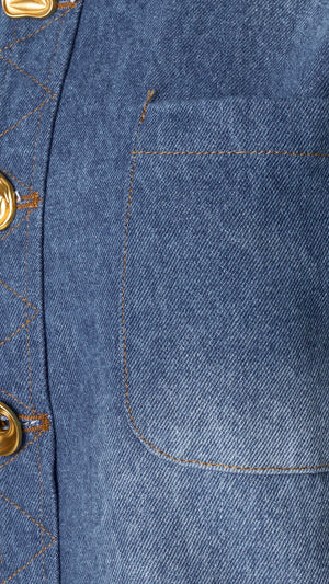 Faded Denin Button Over Shirt