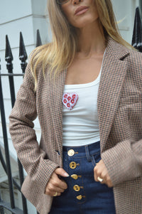 White Heart Vest Top