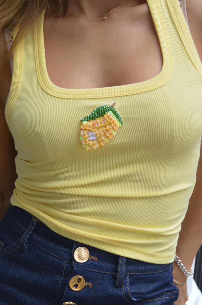 Yellow Lemon Vest Top
