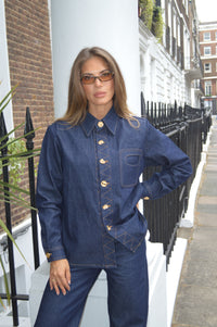 Dark Denim Button Over Shirt