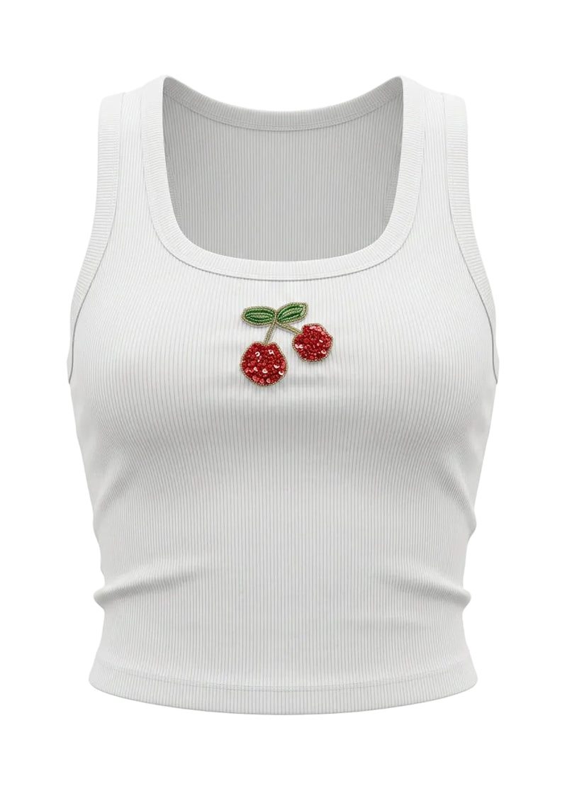 White Cherry Vest Top – Storm Label