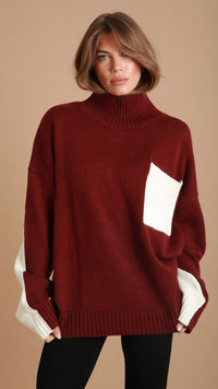 Burgundy Wool Jumper