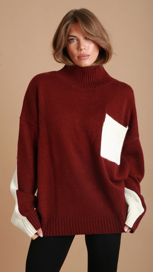 Burgundy Wool Jumper