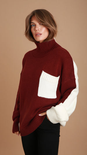 Burgundy Wool Jumper