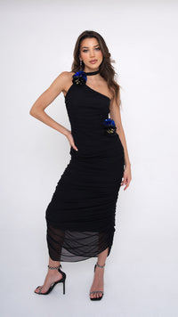 Jalia One Shoulder Black Dress