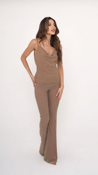 Sienna Caramel Mesh Trouser