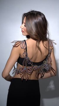 Recurve Handmade Crystal Bow Bralette Top