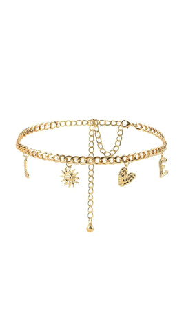 Gold Heart Chain Belt