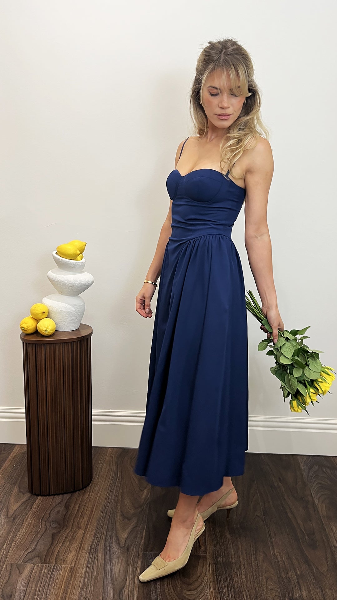 anacapri midi dress Anacapri Navy Midi Dress Storm Label