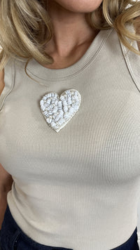 Taupe Racer Top
