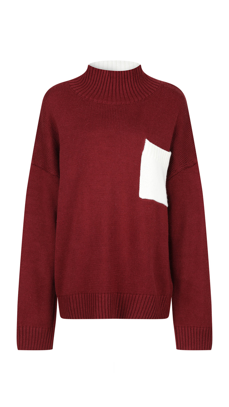 Burgundy Wool Jumper