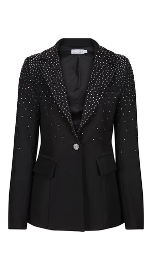 Opulence Black and Rhinestone Blazer