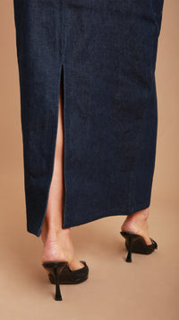 Saxe Denim Maxi Skirt