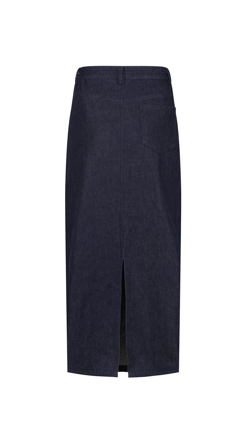 Saxe Denim Maxi Skirt