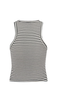 Mono Stripe Racer Top