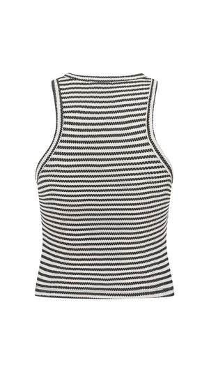 Mono Stripe Racer Top