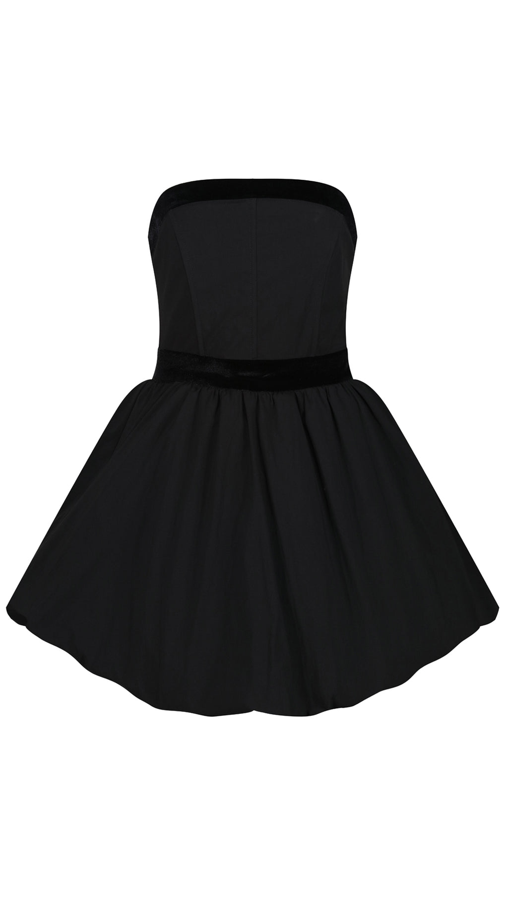 Opium Black Corseted Puffed Skirt Dress