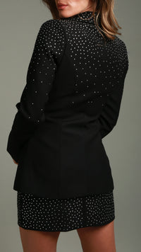 Opulence Black and Rhinestone Blazer