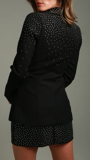 Opulence Black and Rhinestone Blazer