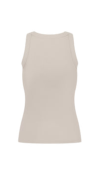 Taupe Racer Top