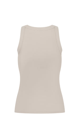 Taupe Racer Top