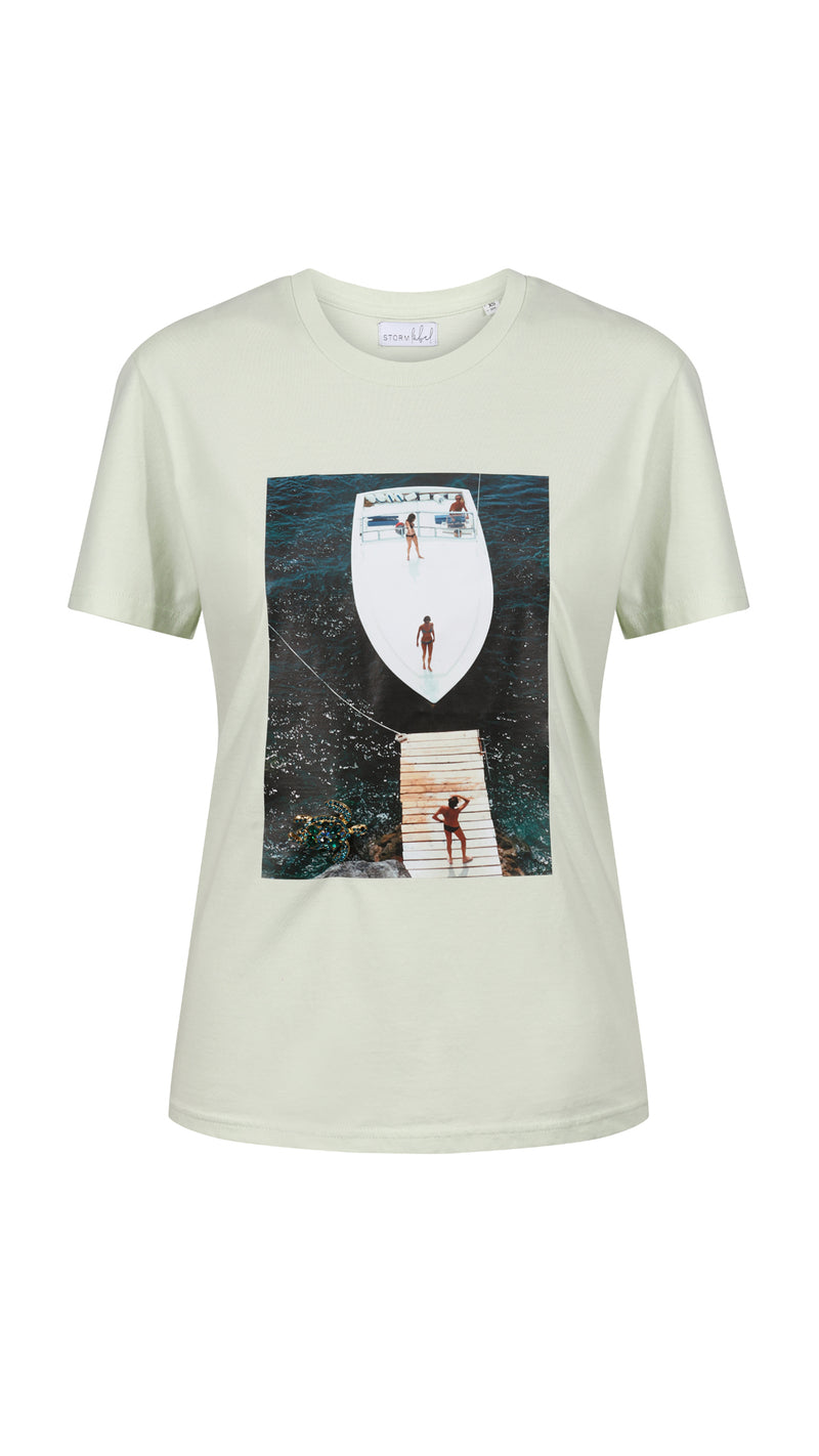 Yacht Week Green Printed T-shirt