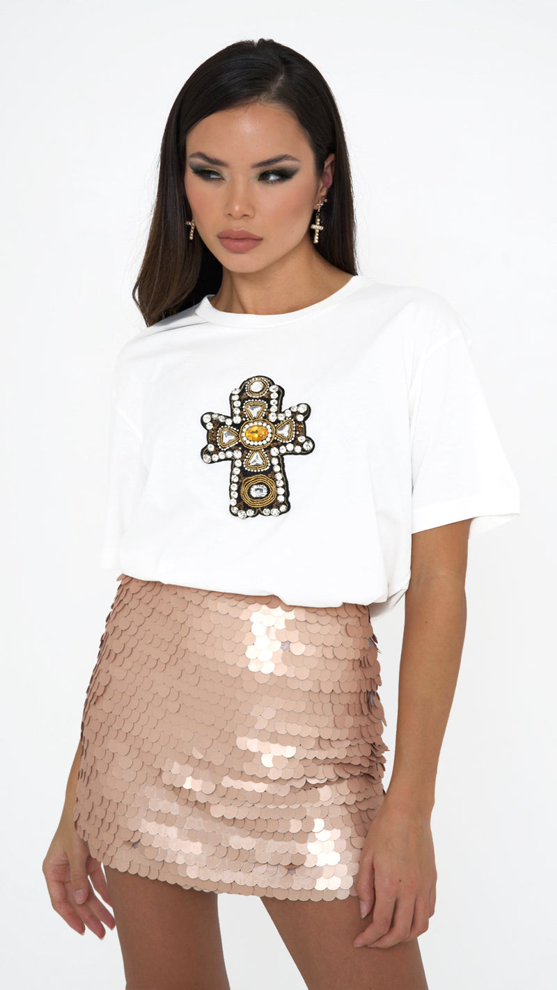Disc sequin pencil skirt hotsell