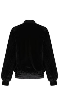 Reversible Black Velvet Bomber