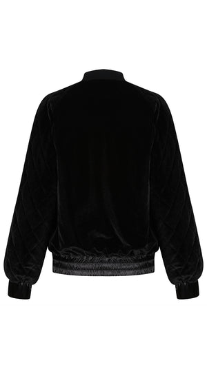 Reversible Black Velvet Bomber