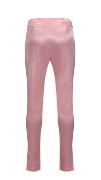 Pastel Pink Satin Split Trouser