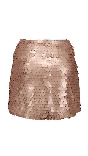 Blush Sequin Disc Skirt