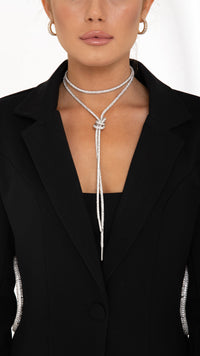 Sancey White Crystal Necklace
