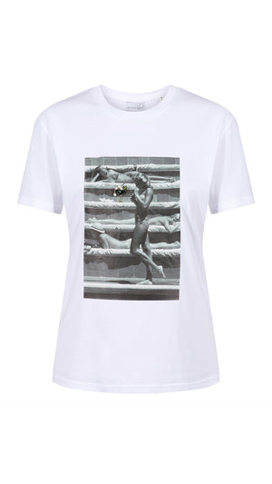 Ladies Day White Printed T-shirt