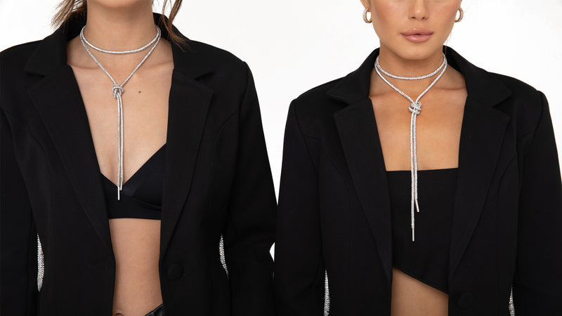 Sancey White Crystal Necklace